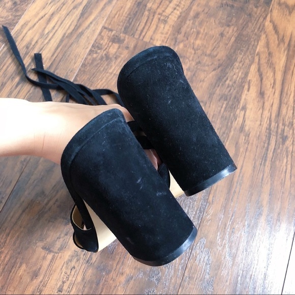 Ivanka Trump • Kuriel suede ankle tie sandals wrap strappy criss cross heeled - Picture 8 of 13